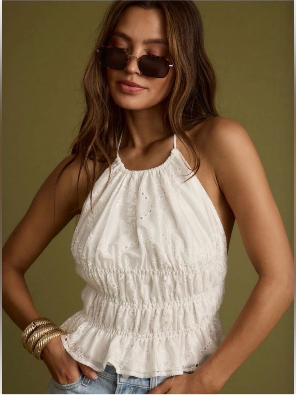 NWT 12th Tribe Lily White Halter Top size Medium